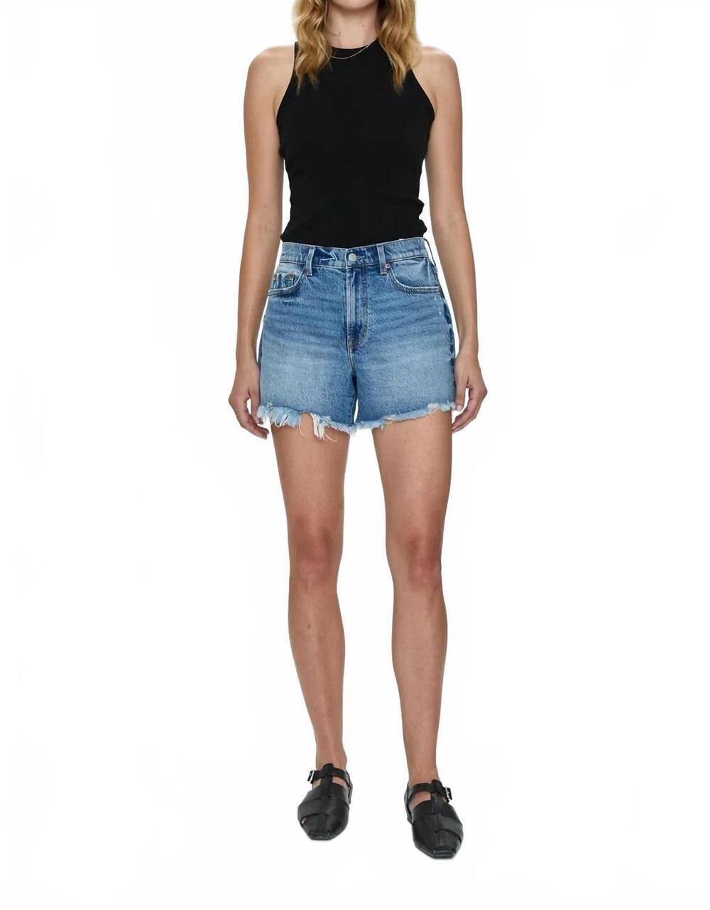 NEW PISTOLA kennedy relaxed mid rise short in blue